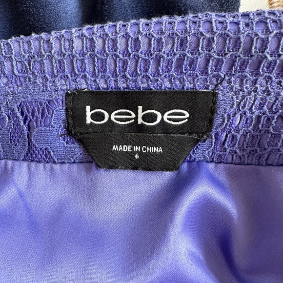 BEBE LACE BLAZER DEEP PURPLE JACKET/DRESS - SIZE 6 - Picture 3 of 8
